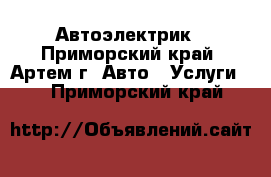 Автоэлектрик - Приморский край, Артем г. Авто » Услуги   . Приморский край